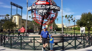 Marshall and Daddy at Wide World of Sports